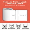thumbnail image 2 of Etiqueta térmica Phomemo 690 unidades de 40 x 30 mm para M110/M220/M108/M250, 2 of 7