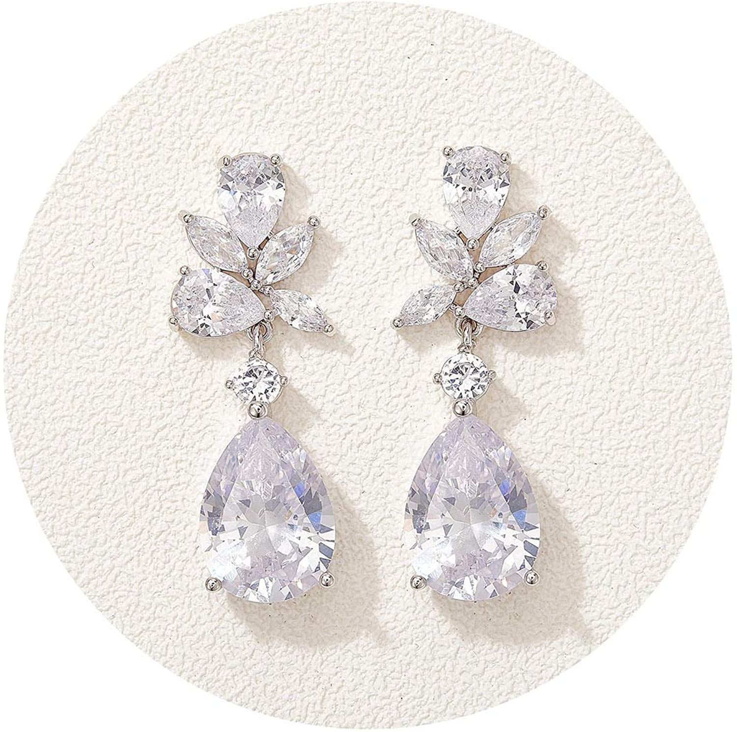 French Hooks Three Tear Earrings CZ Bridal Opal Earrings Pearl Earrings Bridesmaids Gift Wedding Jewelry White Opal Earrings