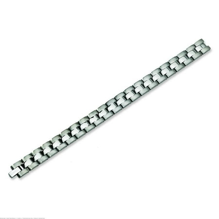 Brushed Mens Link Bracelet - Stainless Steel Brushed Mens Link Bracelet 8.5