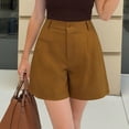 thumbnail image 6 of BLVB Womens Dress Shorts for Women High Waisted Trouser Summer Business Dressy Casual Pleated Wide Leg Work Shorts, 6 of 6