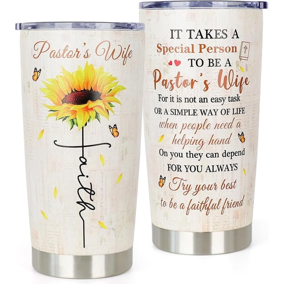 Appreciation Gifts for Pastor Wife - Unique Christmas Birthday Gifts for Pastor Women - Appreciation Day Pastors Gift for Her - Christian Religious Pastors Gift for Wife -20oz Stainless Steel Tumbler