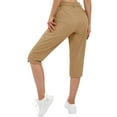 thumbnail image 2 of TACVASEN Women's Capris Lightweight Quick-Dry Water Resistant Hiking Pants,Khaki,S, 2 of 5
