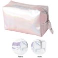 thumbnail image 4 of Bolso de mano con bolsa cuadrada pequeña Bolsa de maquillaje Bolsa de cosméticos iridiscente Bolsa de cosméticos Bolsa de artículos de tocador impermeable portátil para mujeres niñas Adepaton 2035581-3, 4 of 8