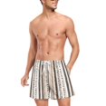 thumbnail image 3 of FORMRS Mens Swim Trunks Mesh Liner Quick Dry Casual Beach Board Shorts with Pockets, Sizes S-2XL, Brown Abstract Stripes, 3 of 9