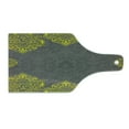 thumbnail image 2 of Grey and Yellow Cutting Board, Traditional Victorian Style Abstract Backdrop Floral Frame Image, Decorative Tempered Glass Cutting and Serving Board, Wine Bottle Shape, Grey Yellow, by Ambesonne, 2 of 5