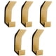 thumbnail image 1 of Ganchos de pared resistentes al agua, ganchos para toallas de acero inoxidable cepillado dorado, resistentes para múltiples artículos en el baño, la cocina, el dormitorio y el inodoro (5), 1 of 1