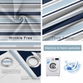 thumbnail image 4 of Navy Blue Gray Striped Blackout Curtains for Bedroom/Living Room, Thermal Insulated Kitchen Curtains, Farmhouse Stripes Modern Abstract Art Grommet Darkening Window Treatment Drapes 52"x72"x2, 4 of 8
