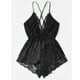 thumbnail image 4 of Gibobby Lencería para sexo Ropa de dormir Lencería Sexy Empalme Bodydoll Encaje Body Chica V-cuello Mujeres Íntimos(Negro, XXXL), 4 of 4