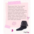 thumbnail image 7 of MeMoi Lacy Loopsy Cotton Blend Anklet Sock - Girls - Female, 0, Black, 7 of 7