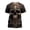 Black, variant on Mens Graphic T-shirts Short Sleeve Crewneck Tops 3D Skull Pattern Hipster Stylish Summer Casual T Shirts for Man White XL