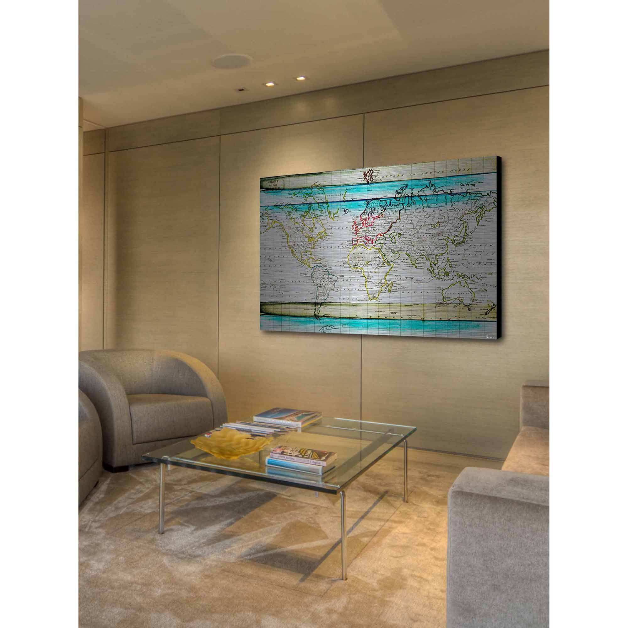 Parvez Taj  'Jet Setting' Painting Print on Brushed Aluminum 18 x 12