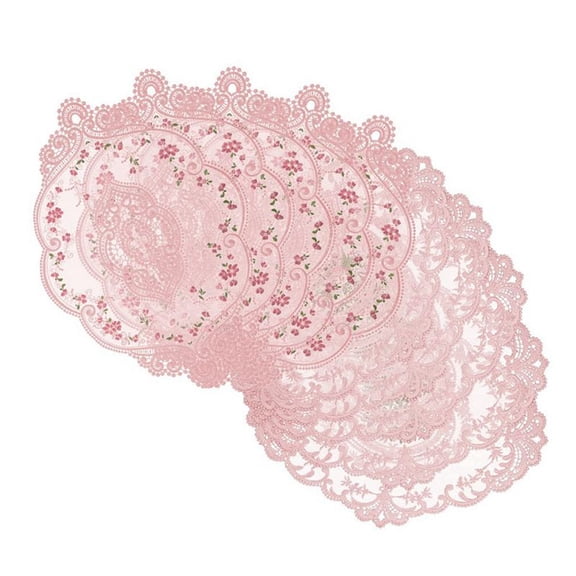 10Pcs Lace Doilies for Tables Embroidered Placemats Vintage Crochet Exquisite Retro Victorian Table Mat
