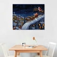 thumbnail image 2 of Nawypu  Gallery Wrapped Canvas Christmas Wall Art Print for Holiday Decor, 20x16 inch, Santa with Sleigh, 2 of 4