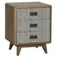 thumbnail image 1 of Wood and Metal Chest in Medium Oak Brown, 1 of 12