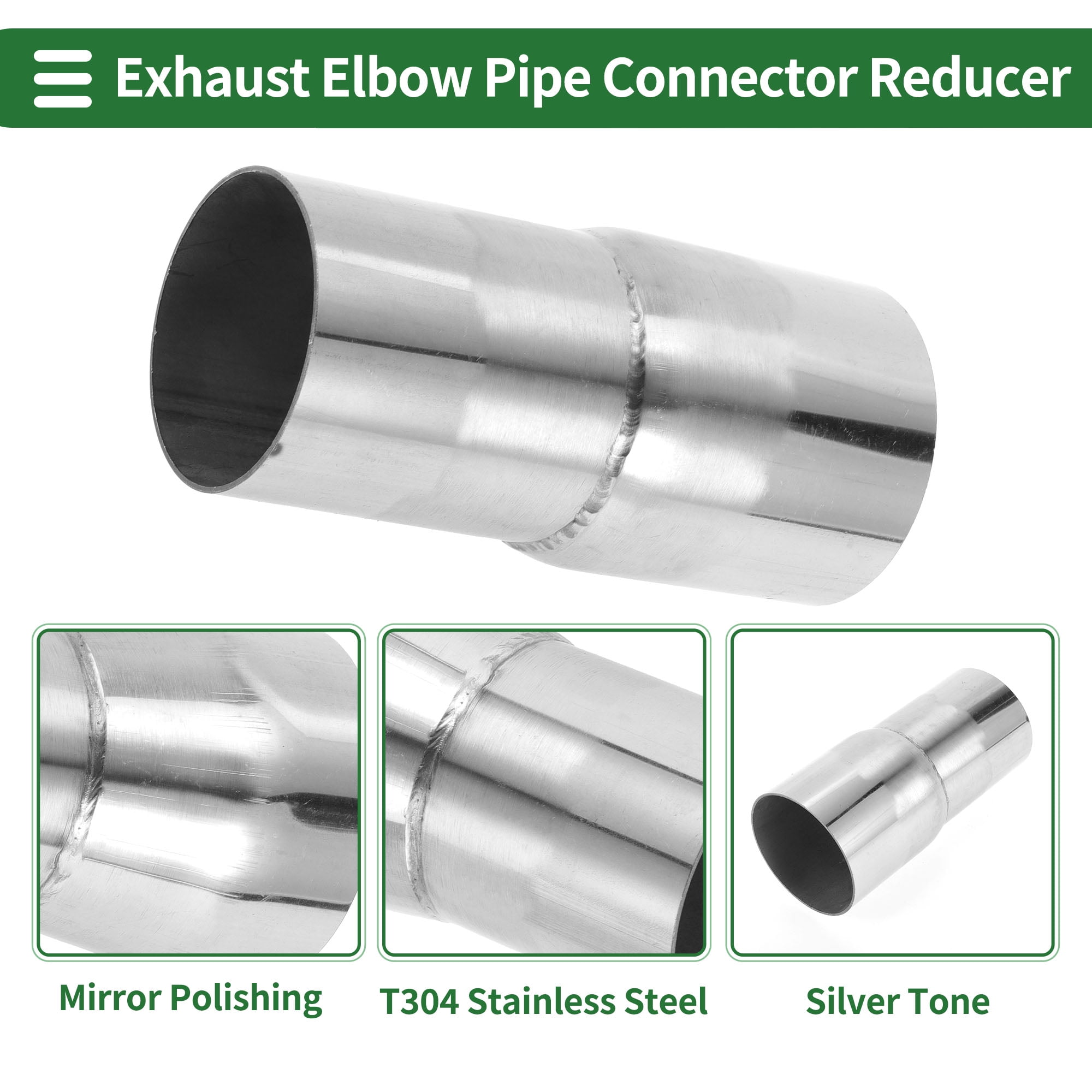 Unique Bargains Mandrel Exhaust Pipe Adapter Concentric Reducer 2.25'' OD to 2.5'' OD