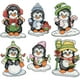 Penguins sur des Ornements de Glace Comptés Point de Croix Kit-3.5 "14 Comte Set de 6 – image 2 sur 2