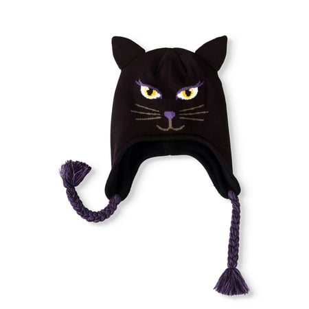 Halloween Creepy Cat Earflap Hat