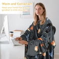 thumbnail image 5 of Catalonia Wearable TV Blanket with Sleeves Arms & Feet pockets for Adult Micro Plush Fleece Large Wrap Throw Robe, 5 of 7