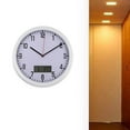 thumbnail image 3 of Classic Wall Clock with Date and Temperature Digital Wall Clock Silent Clocks for Living Room Bedroom Decor, 3 of 7