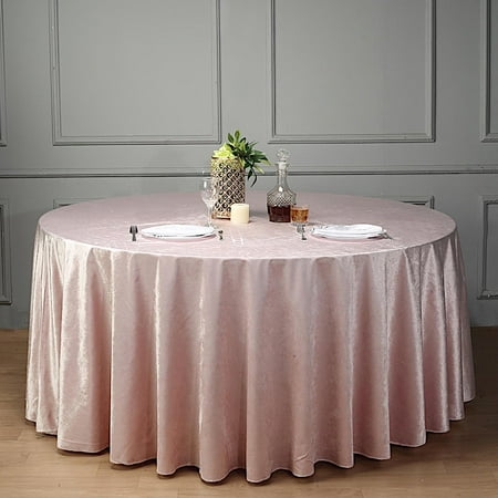 

BalsaCircle 120 Blush Round Premium Velvet Tablecloth Reception Catering Linens Banquet