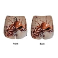thumbnail image 5 of Lsque Coffee Beans Chocolate Splash Printed Women's Running Shorts with Liner Pockets,Elastic Quick Dry Workout Athletic Gym Yoga Shorts,Womens High Waist Shorts-Medium, 5 of 9