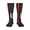 1 Black, variant on Women's Knee High Socks Thin Red Firefighter Line America Flag Thermal Soft Knee Long Socks