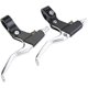 thumbnail image 1 of Bicycle Brake Handle Brake Lever Universal Aluminum Alloy Mountain Road Bike Brake Leverblack Sliver Color1pair, 1 of 5