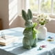 thumbnail image 3 of Figura de conejo de espuma de Pascua con polvo brillante, estatua de conejo de simulación, adorno decorativo para fiesta de oficina en casa, 3 of 8