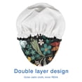 thumbnail image 4 of Shower Caps,Pioneer Flower Floral Print Pattern Waterproof Shower Cap for Women 4 Pieces,Double Reusable Hair Cover for Shower PEVA Elastic Stretch Hem, 4 of 7