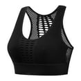 thumbnail image 1 of Womens Sports  Wirefree Soft Padded Yoga  Elastic Nylon Medium Impact Mesh Workout Crop  Top, 1 of 8