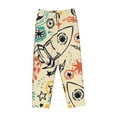 thumbnail image 4 of Kll Womens Rockets Print Pajama Pants Soft Pajama Bottoms For Women Cozy Lounge Pants, 4 of 9
