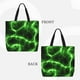 thumbnail image 2 of Fotbe Green Lightning Bolsa Tote con Estampado para Mujer, Bolsos con Cremallera, Bolsa de Hombro Casual de Gran Capacidad con Bolsillos Internos, 2 of 7