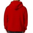 thumbnail image 4 of Zimjoy Red Hoodie for Men Solid Plain Casual Loose Hooded Fleece Sweatshirt with Pocket Long Sleeve Drawstring Comfy Pullover Sweatshirts Outwear, Red L, 4 of 5