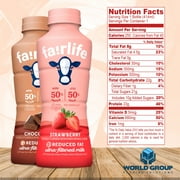 Fairlife YUP! Variety Pack - Rich Chocolate & Very Strawberry - 16g Protein, All Natural Flavors, Low Fat Ultra Filtered Milk Rich, 14oz (Pack of 12) By World Group Packing Solutions