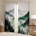 thumbnail image 2 of Homewish Rustic Plant Blackout Curtains Set of 2 (52x84 Each),Country Farmhouse Lodge Window Curtains,Green White Curtains and Drapes For Men Women,Luxury Bedroom Decor, 2 of 6