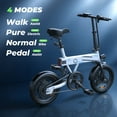 thumbnail image 5 of 750W Peak Folding Electric Bike for Adult Teens,20MPH 36V/7.8AH,14" Commuter City Ebike,White, 5 of 5