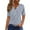 Blue, variant on Womens Fashion Printed Short Sleeves Blouse Round Neck Casual Tops