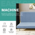 thumbnail image 7 of XYMHUN Armless Futon Cover Stretch Futon Slipcovers with Elastic Bottom Light Blue, 7 of 7