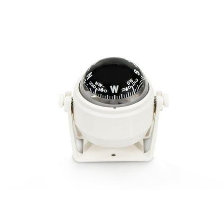 - Five Oceans White Angler Compass W/Bracket Mount FO-2434