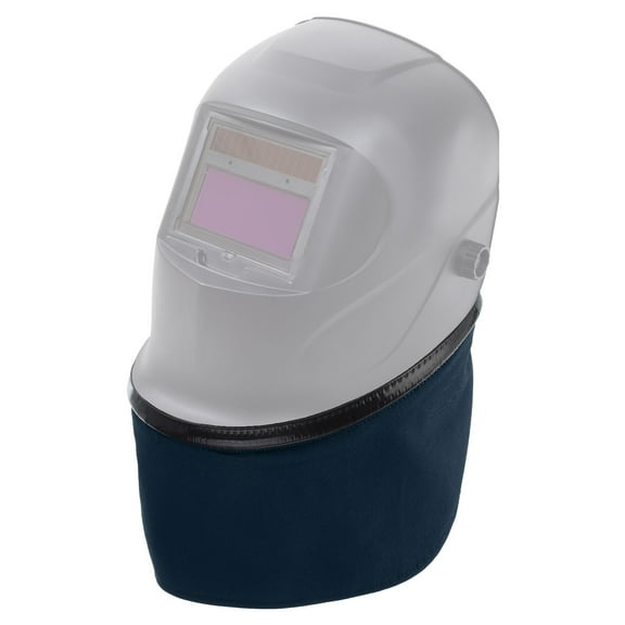 Uxcell Welding Helmet Bib FR Cotton Split Wrap-Around Helmet Bib Neck Protector Cover Welding Hood Accessories with Press Fit Seal for Most Welding Helmets, Dark Blue