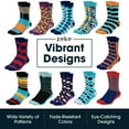 thumbnail image 5 of Mens Pattern Dress Funky Fun Colorful Socks 12 Assorted Patterns Size 10-16, 5 of 8