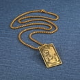 thumbnail image 3 of TEAMER Skeleton Tarot Card Necklace Stainless Steel Amulet Marigold Tarot Card Major Arcana Necklaces for Women Men, 3 of 4