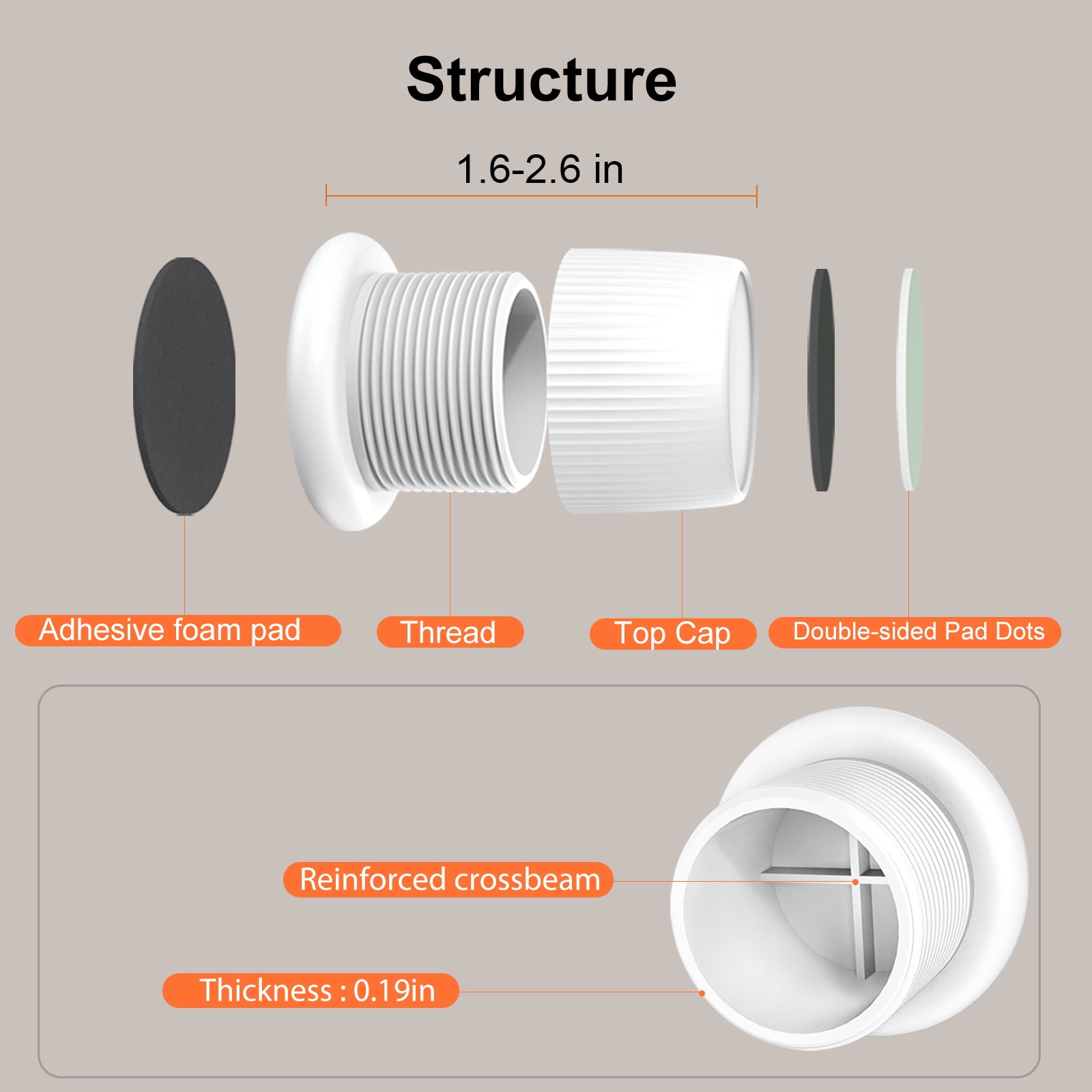 Buy OATSBASF Furniture Risers,2.6Adjustable Bed Riser,Headboard Stopper