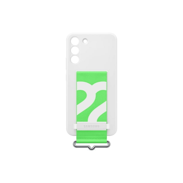Funda de silicona para Samsung Galaxy S22+ con correa blanca
