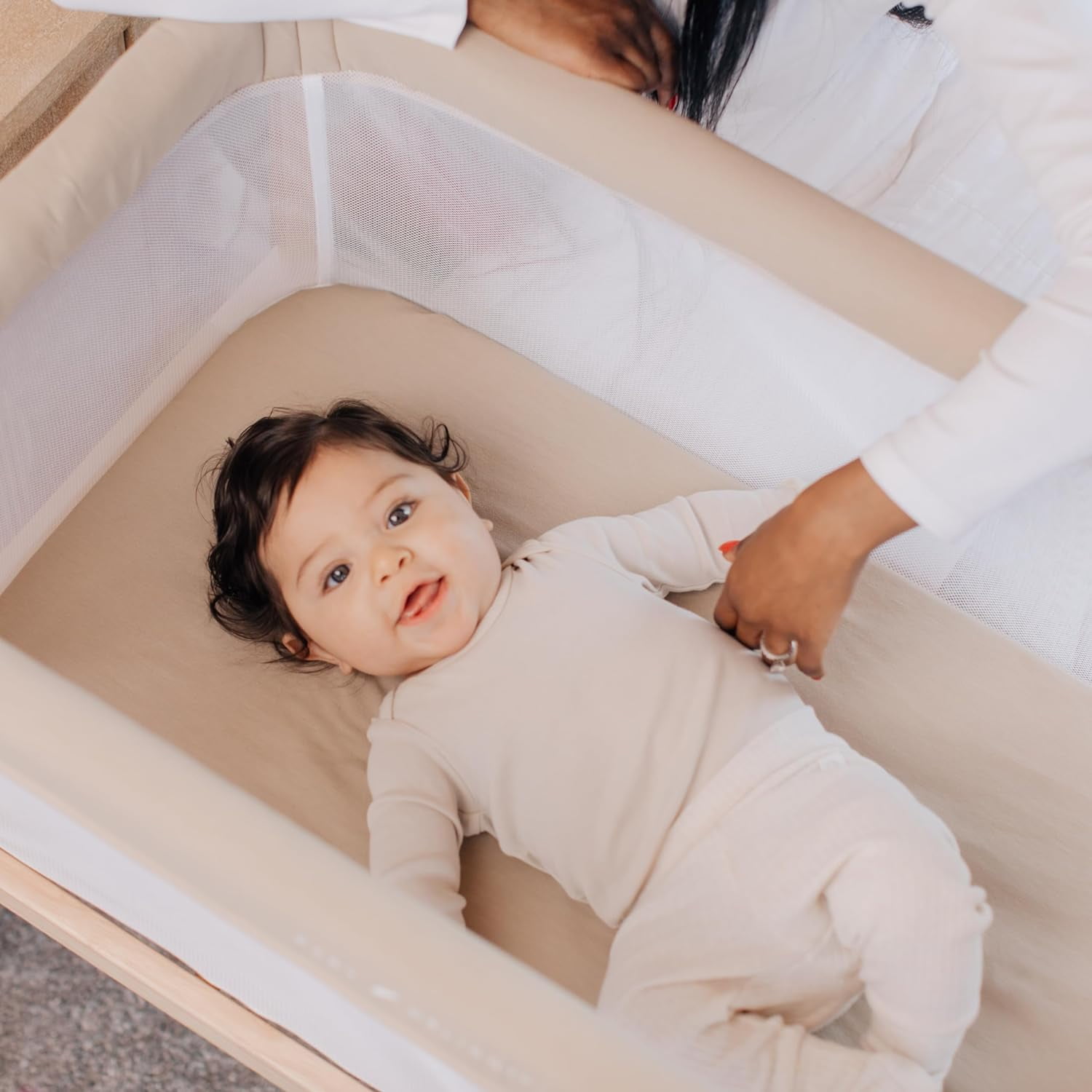 Baby Delight Heirloom Willow Wood Infant Bassinet, Organic Oat