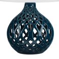 thumbnail image 4 of Benzara BM241104 Table Lamp with Ceramic Bellied Body & Fretwork Pattern, Blue, 4 of 5