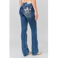 thumbnail image 3 of Grace in LA Women's Western Star Horseshoe Embellished Bootcut Stretch Jeans (25, Blue Stonewashed), 3 of 7