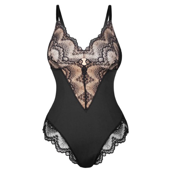 Lingerie for Women Nightwear Lace Bodysuit Tummy Shapewear V Neck Camisole Breathable Babydoll Underwear