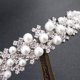 thumbnail image 3 of Diadema de diamantes de imitación para boda, corona de cristal y perlas de imitación para novia, damas de honor, Tiara, diadema, diseño Simple, cabello diario, 3 of 6