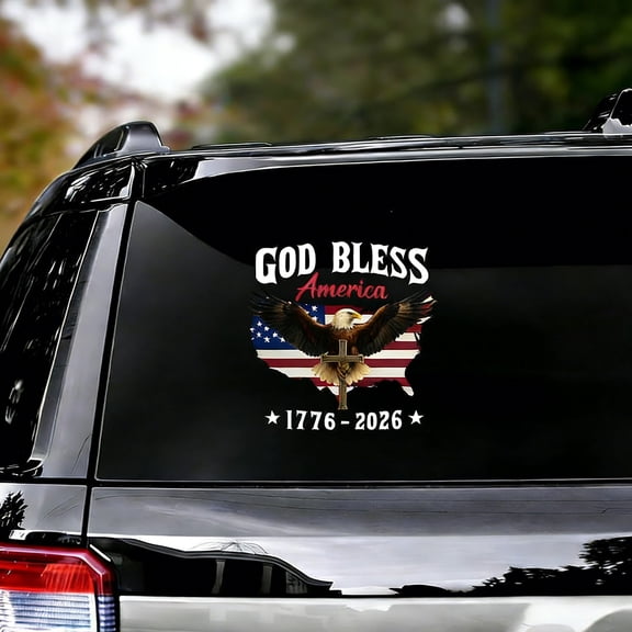 5PCs America 250th Anniversary Eagle Stickers Independence of USA Sticker 1776-2026 American Flag Decal God Bless America Decal for Tumbler Helmet Car Windows Notebook (6in,A)